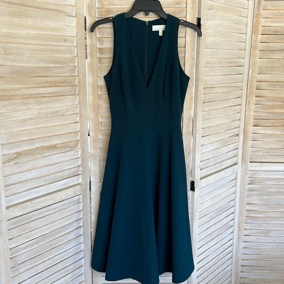 fitted lace wedding dress Dress the Population Womens Catalina Solid Sleeveless Fit & Flare Midi Dress,  Black, XX-Small US at Amazon Women's Clothing store main image 1